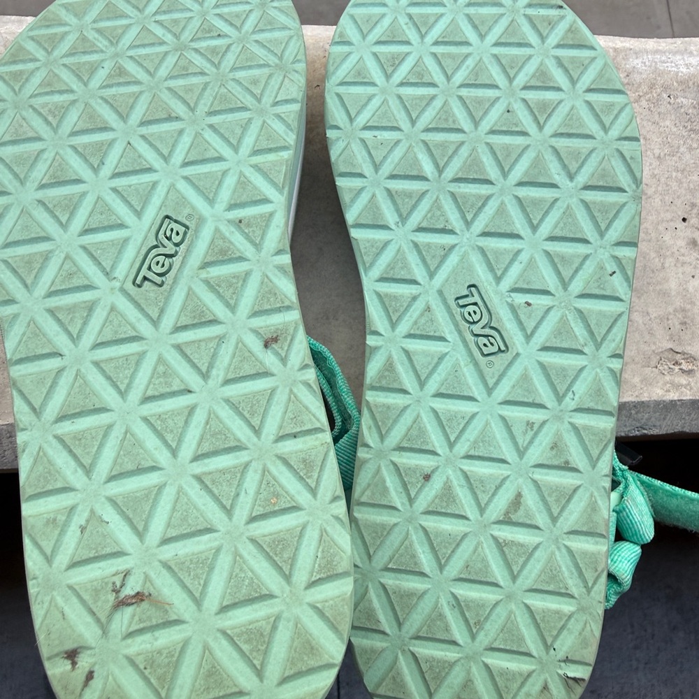 Teva Women’s Teal Platform Sport Sandals - Casual Strap Slides - Picture 3 of 3